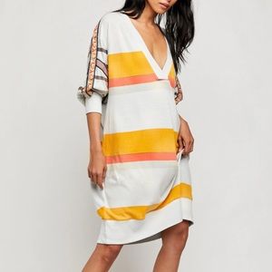 FREE PEOPLE BEACHY BONANZA STRIPE DRESS S $128 NWT
